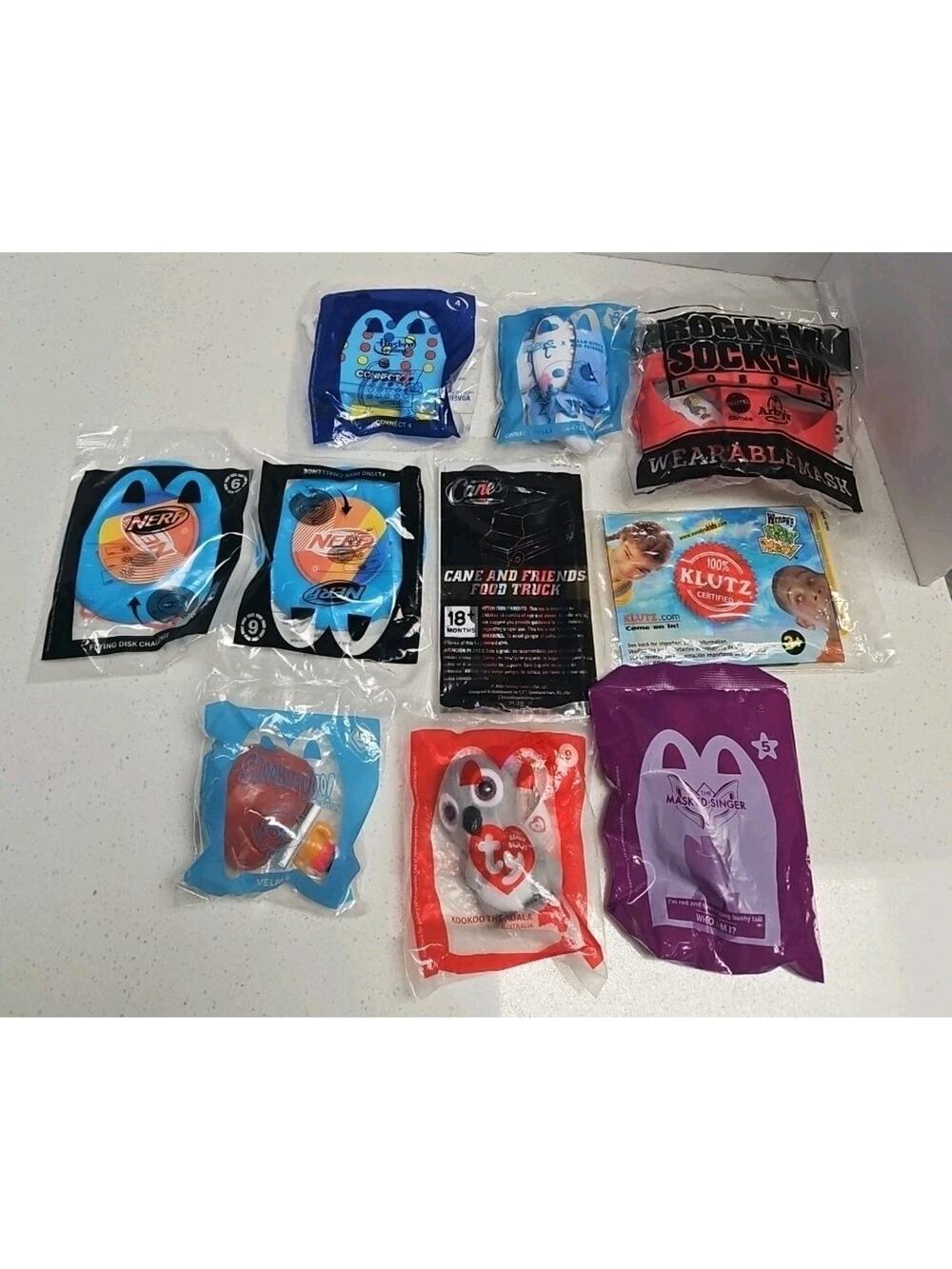 Lot Of 10 Assorted‎ Kids Meal Toys McDonald's Wendys Canes Arbys SEALED